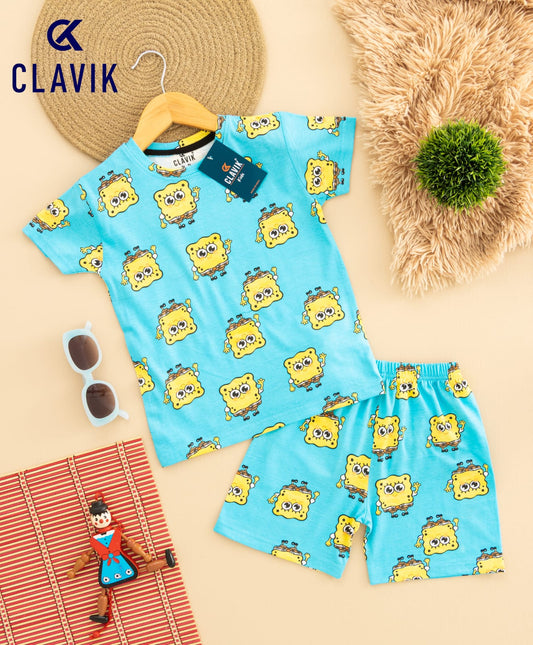 Light Blue Cheese Print Unisex Co-Ord Set