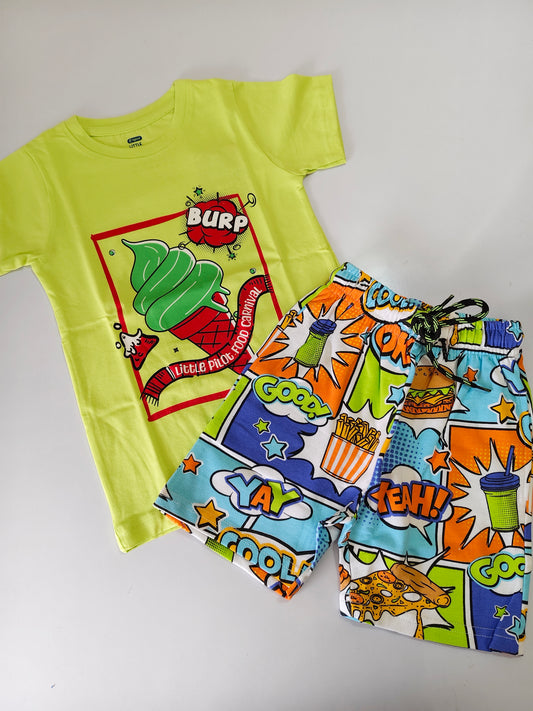 Ice Cream Boys Shorts Set