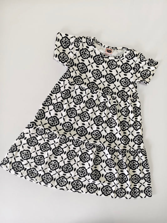 White With Black Lilly Frock