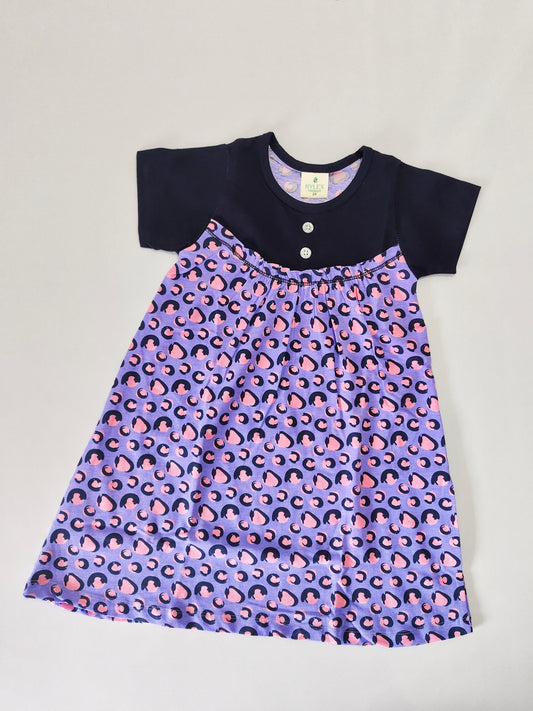 Purple Magic Button Frock