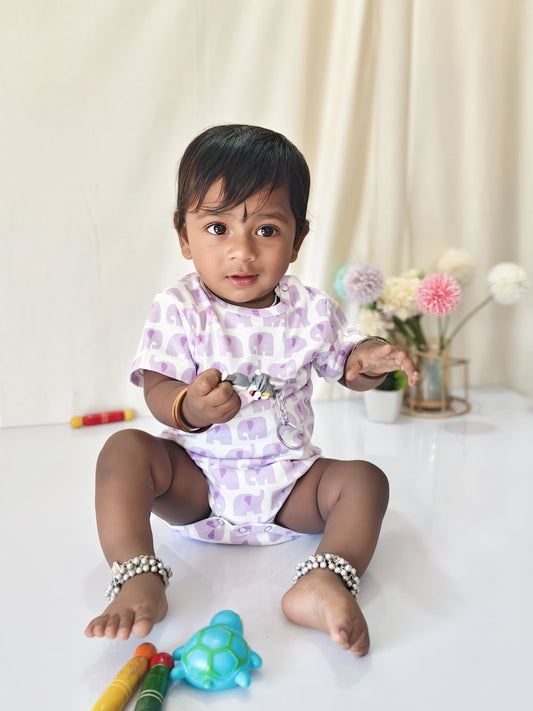 Purple elephant onesies