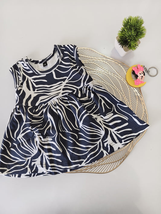 Blue with White Baby Frock