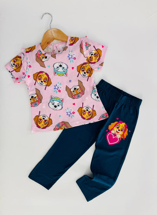 Pink Puppy Baby Stylish Tshirt With Pant