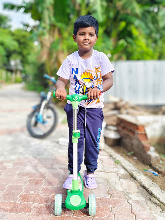 Purple With Blue Boys Track Pant Set