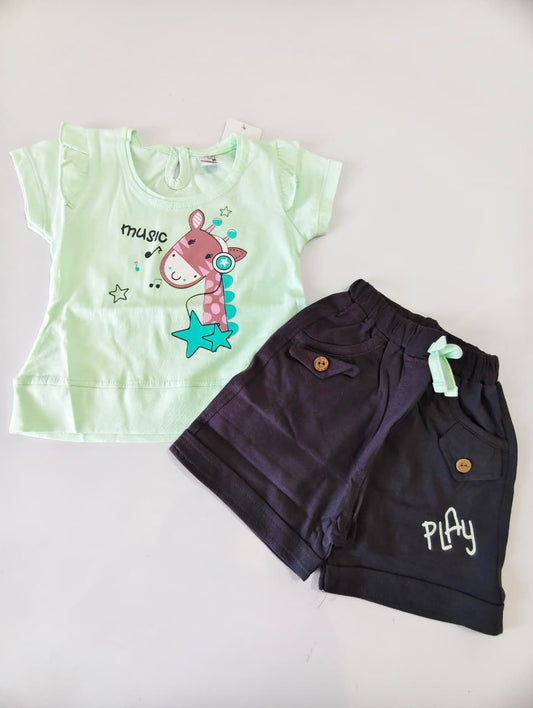 Baby Music Shorts Set