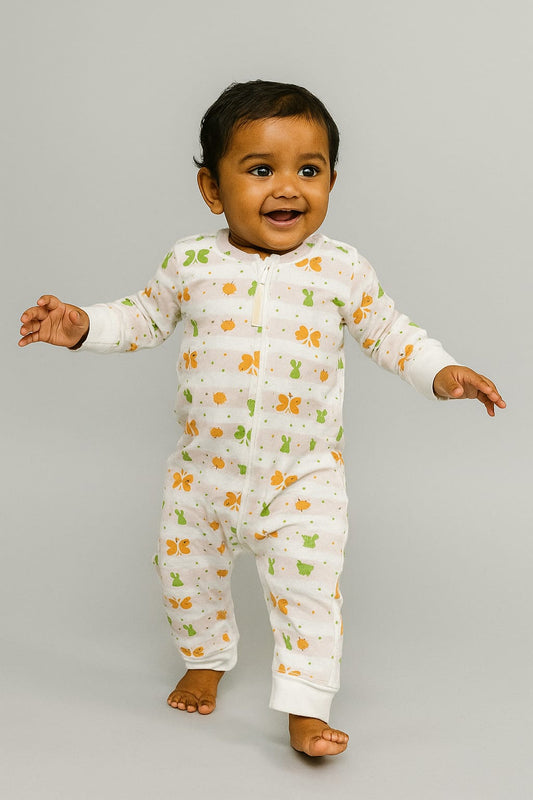 white butterfly full romper