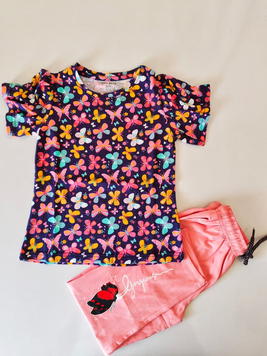 Butterfly All Over Teens Stylish Tshirt Pant
