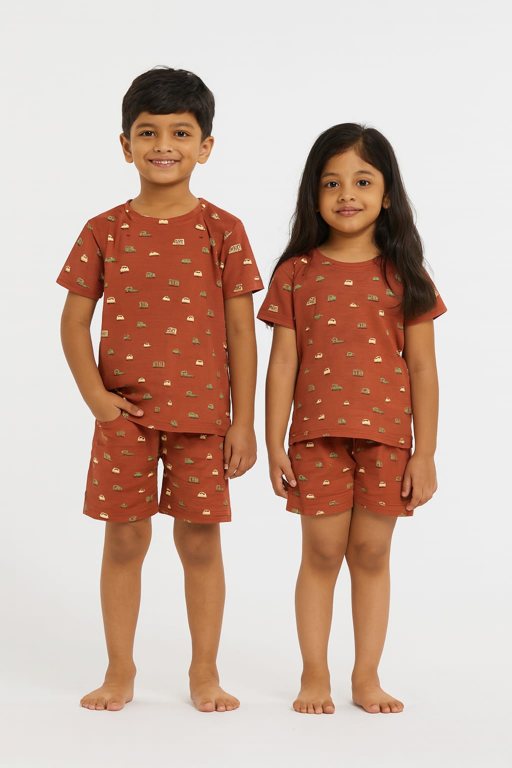 Unisex Printed Co-Ord Shorts Set