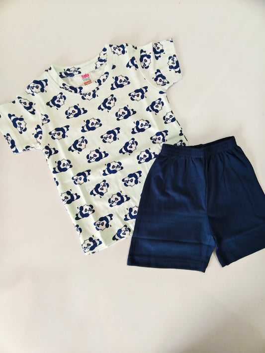 Panda Baby Shorts Set