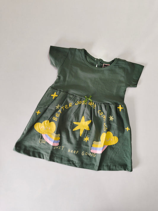 Green Rim Zim Frock