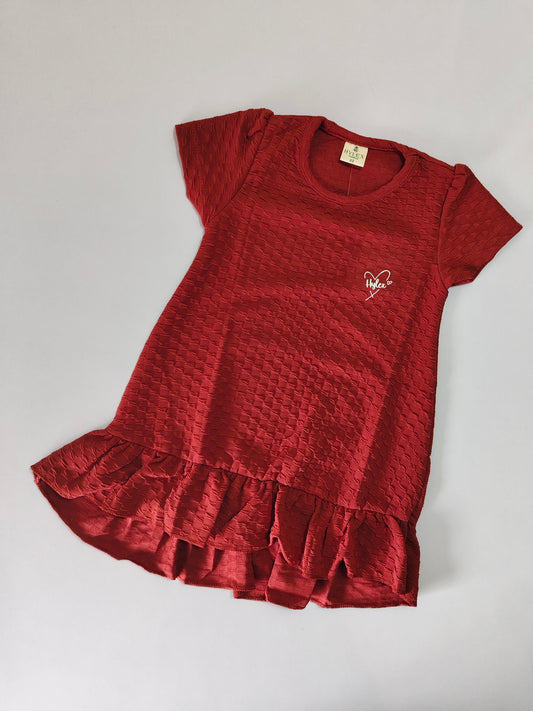 Maroon Cherry Frock