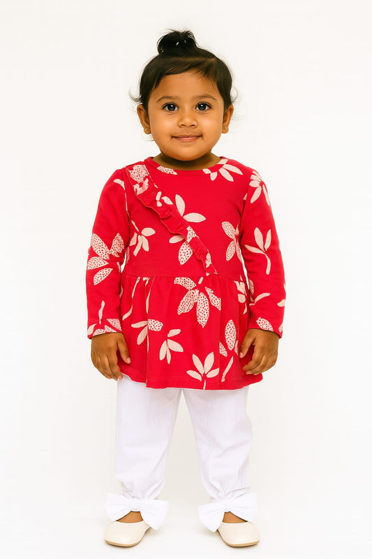 Red Peplum Set