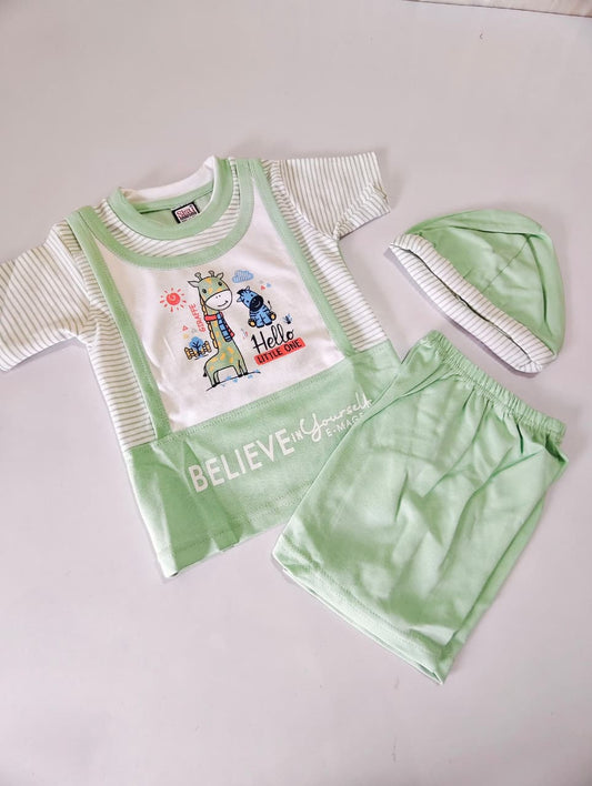 Baby Shorts Set With Cap