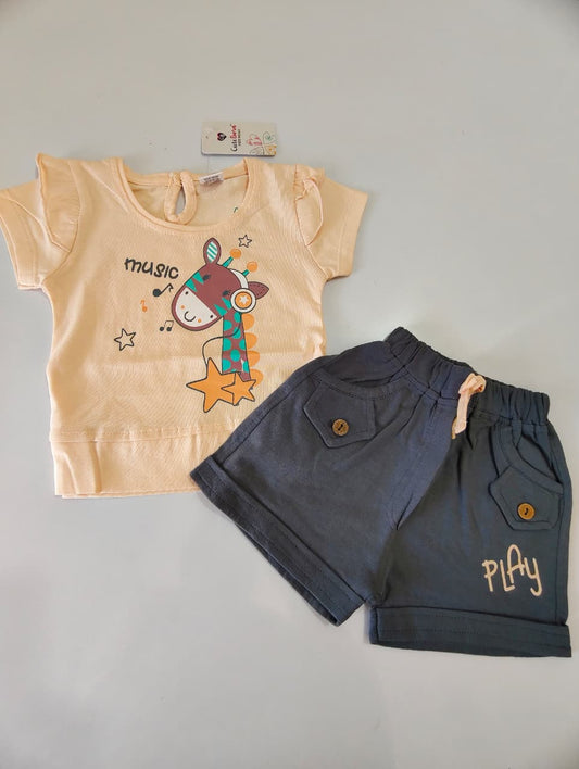 Baby Music Shorts Set