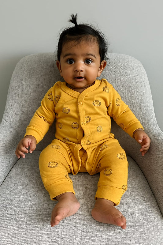 Yellow full romper